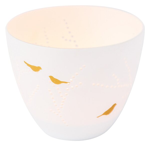 Porcelánový svietnik Gold Birds Small