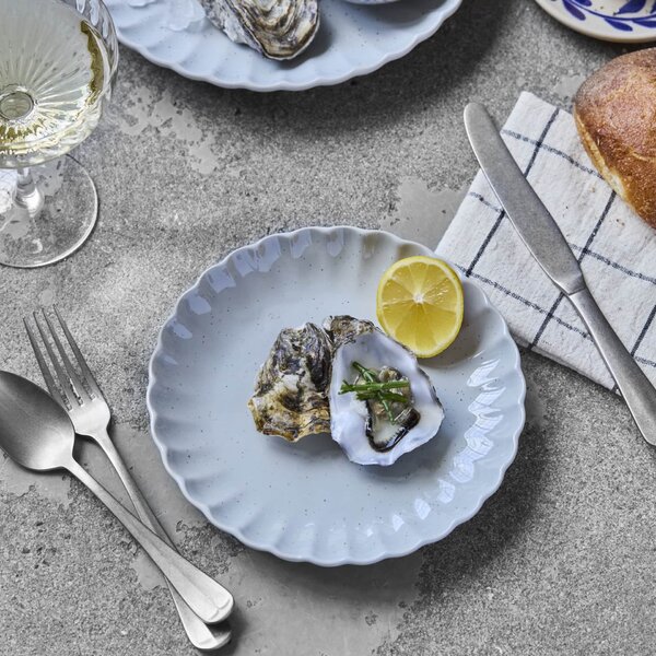 Dezertný tanier Scallop Light Blue