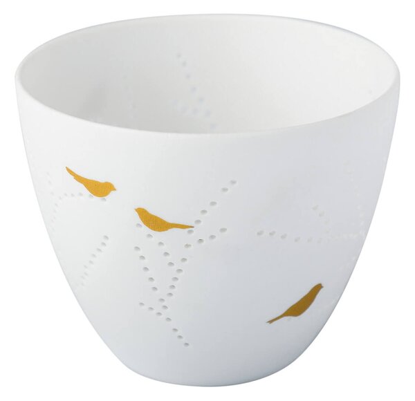 Porcelánový svietnik Gold Birds Small