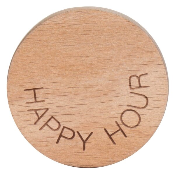 Drevená zátka na víno Happy Hour