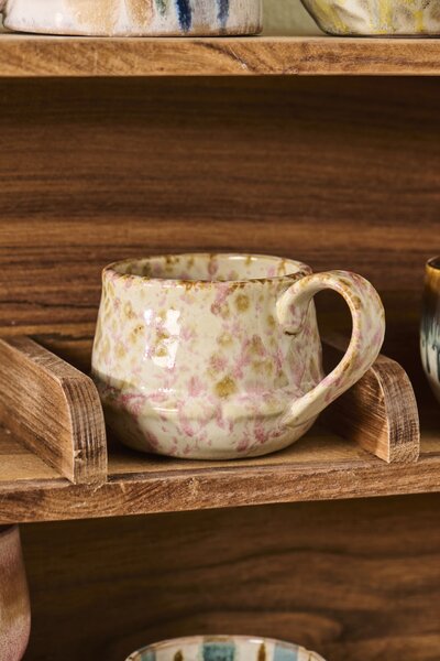 Keramický hrnček Kalmar Pink Brown Tones 200 ml