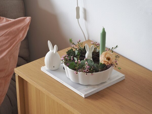Veľkonočná dekorácia Meja White 14 cm