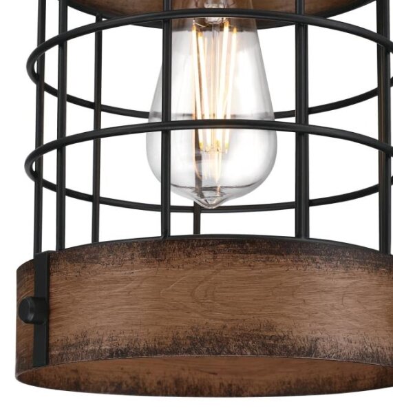 Westinghouse 61179 - Luster na lanku LANGSTON 1xE27/60W/230V barnwood