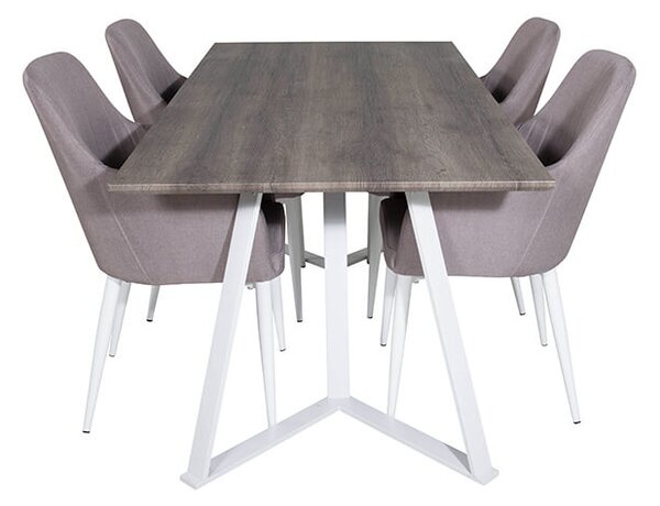 Marina Comfort stolová súprava sivá/sivá