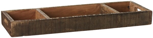 Drevený box s priehradkami Recycled Wood 60 cm