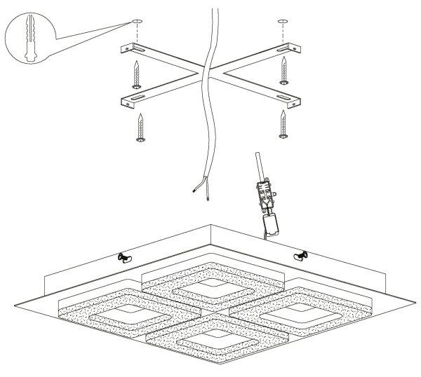 Eglo 99326 - LED stropné svietidlo FRADELO 4xLED/4W/230V