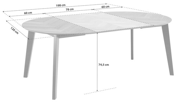 JEDÁLENSKÝ STÔL, čierna, farba duba, 120/120/74,5 cm P & B - Stoly, Online Only
