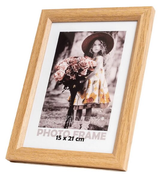 FANDY Drevený fotorámik Bevel 15x21 2 hnedý