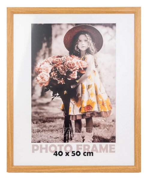 FANDY Drevený fotorámik Bevel 40x50 2 hnedý