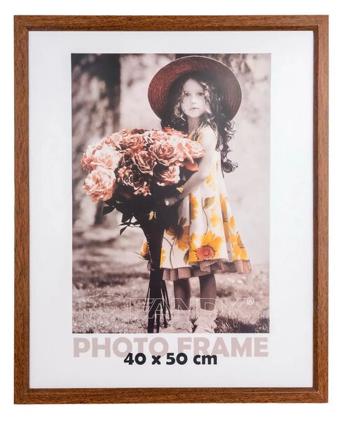 FANDY Drevený fotorámik Bevel 40x50 3 tmavohnedý