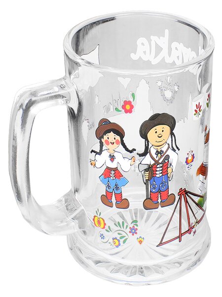 Pohár na pivo 0,4 l Slovakia Zbojník Jurko (Sklenený pohár s uchom, objem 400ml)