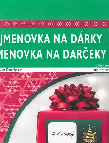 FANDY Menovky na darčeky XMAJ-001