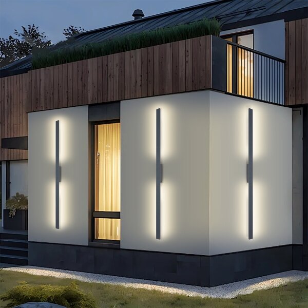 Brilagi - vonkajšie nástenné LED svietidlo LUNA, 30 W, 230 V, 4000 K, IP65, 150 cm, antracit, CRI 90