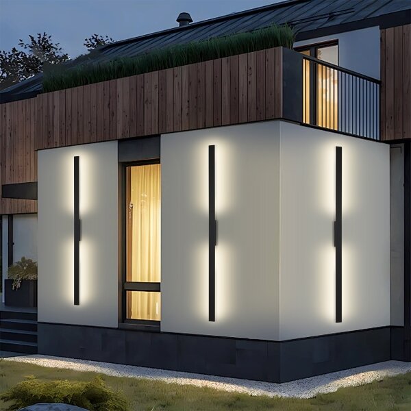 Brilagi - Vonkajšie nástenné svietidlo LUNA LED/30W/230V 4000K IP65 150 cm čierna CRI 90