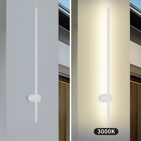 Brilagi - LED vonkajšie nástenné svietidlo AURA, 20 W, 230 V, 3000 K, IP54, 97 cm, biela, CRI 90