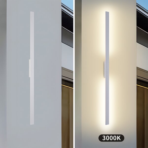 Brilagi - Vonkajšie nástenné svietidlo LUNA LED/30W/230V 3000K IP65 150 cm biele CRI 90