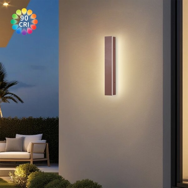 Brilagi - vonkajšie nástenné LED svietidlo LINEAR LED/8W/230V 3000K IP65 30 cm hnedé CRI 90