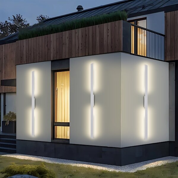Brilagi - Vonkajšie nástenné svietidlo LUNA LED/30W/230V 3000K IP65 150 cm biele CRI 90