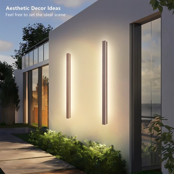 Brilagi-LED Vonkajšie nástenné svietidlo LINEAR LED/22W/230V 3000K IP65 100 cm hnedé CRI 90