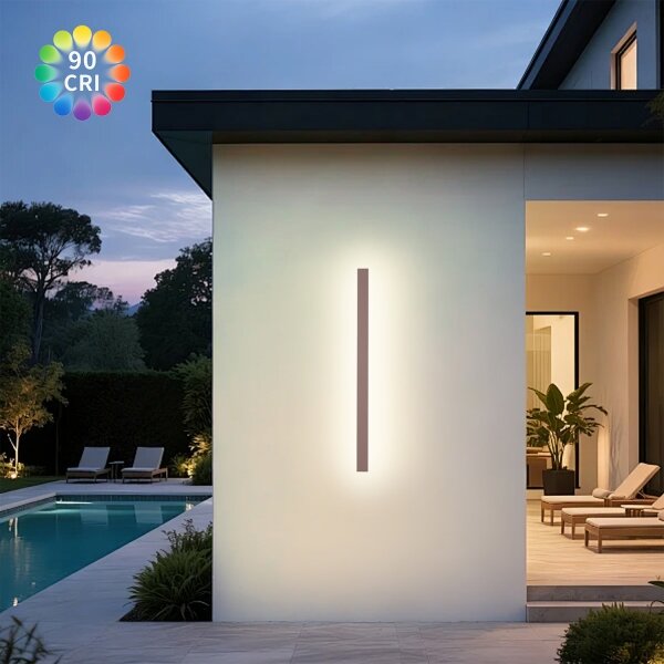 Brilagi-LED Vonkajšie nástenné svietidlo LINEAR LED/22W/230V 3000K IP65 100 cm hnedé CRI 90