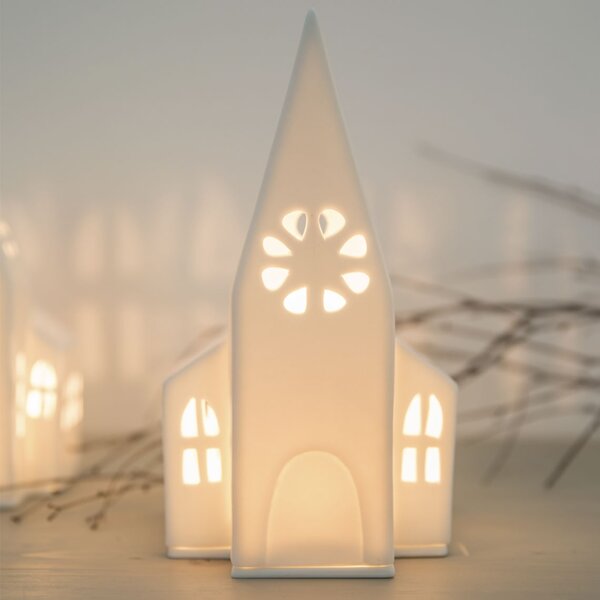 Porcelánový svietnik Church 22 cm