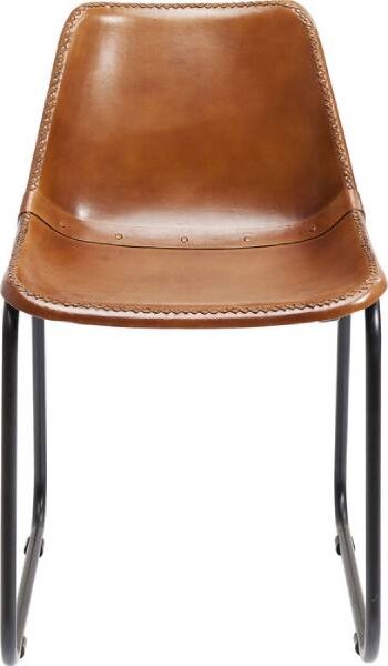 Vintage stolička hnedá koža