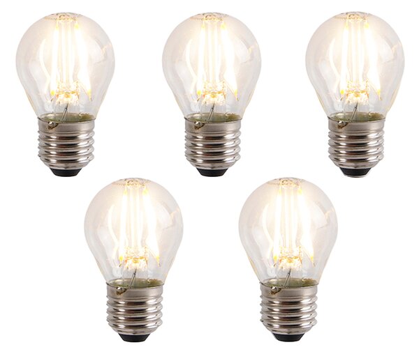 Sada 5 stmievateľných LED žiaroviek E27 P45 4W 330lm 2100K