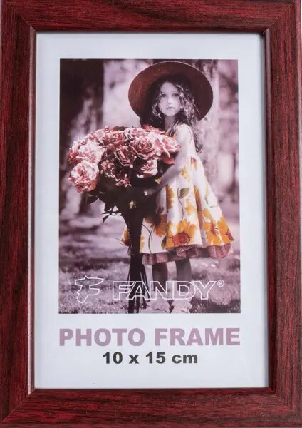 FANDY Drevený rámček Style 10x15 5 červený