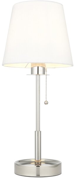 Endon 99596 - Stolná lampa 1xE27/10W/230V biela/lesklý chróm