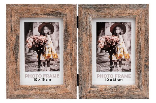 FANDY Fotorámček Narvik 10x15/2 3 hnedý