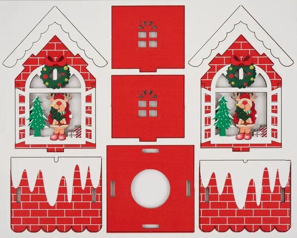 FANDY Ozdoba drevená Color Christmas 03