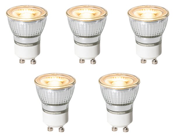 Sada 5 GU10 3-stupňových stmievateľných LED žiaroviek 35 mm 4W 220 lm 2700K