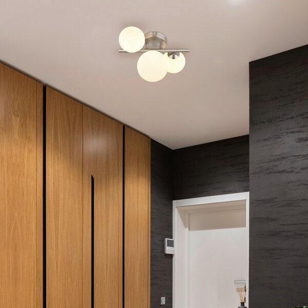 STROPNÉ LED SVIETIDLO, 28,5/23,5/20,5 cm Globo - Online Only bytové doplnky, Online Only