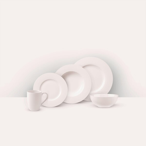 KOMBINOVANÝ SERVIS 20-dielne, jemný porcelán (fine china) keramika Villeroy & Boch - Jedálenské sety