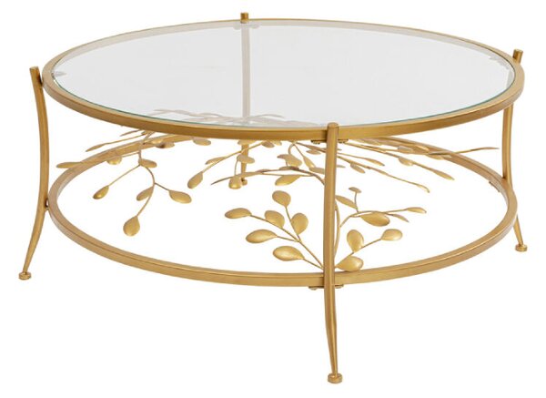 Leafline konferenčný stolík zlatý o88cm