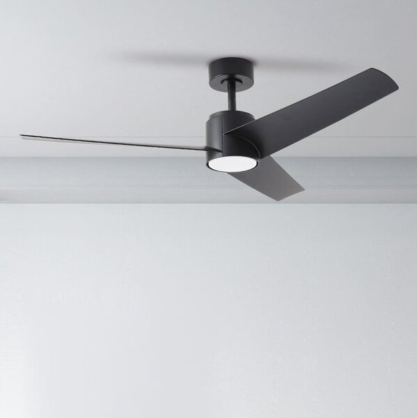 ZEVENTI - LED stropný ventilátor ORVIETO LED/18W/230V Wi-Fi Tuya čierny + diaľkové ovládanie
