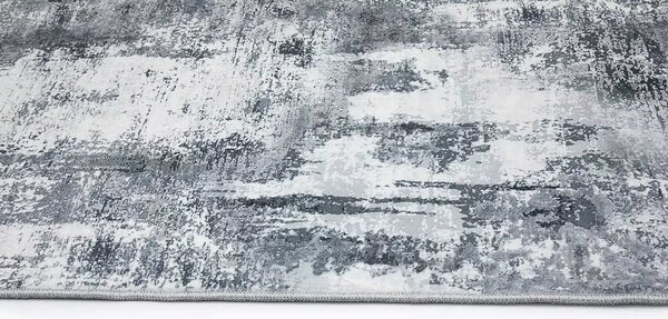 TA Sivý protišmykový abstraktný Koberec 230811-5 BARI PRINT Rozmer: 80x150 cm