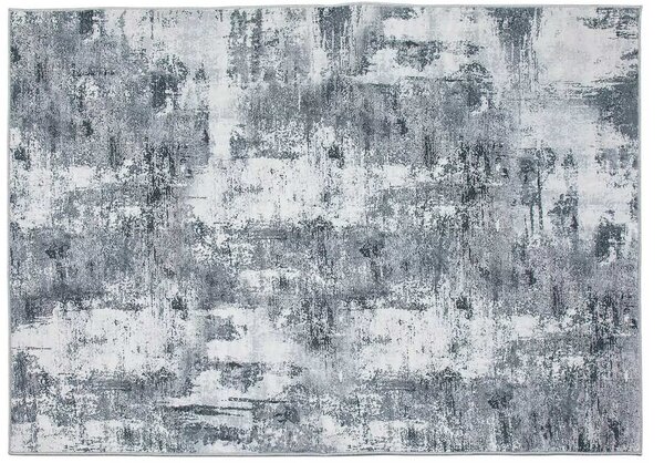 TA Sivý protišmykový abstraktný Koberec 230811-5 BARI PRINT Rozmer: 80x150 cm