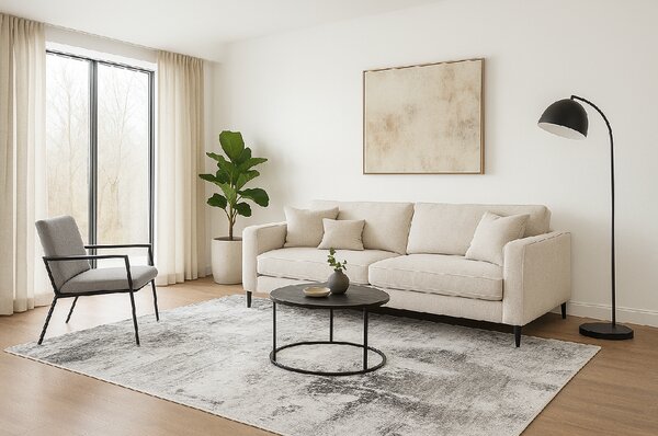 TA Koberec 2406190-2 BARI PRINT Sivý Obdĺžnikový Rozmer: 80x150 cm