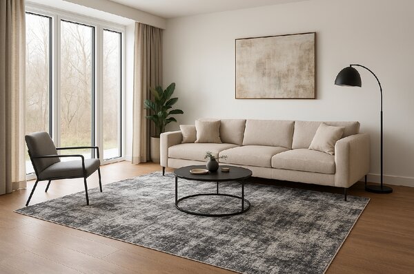 TA Koberec 250421A-1 BARI PRINT Sivý Obdĺžnikový Rozmer: 80x150 cm