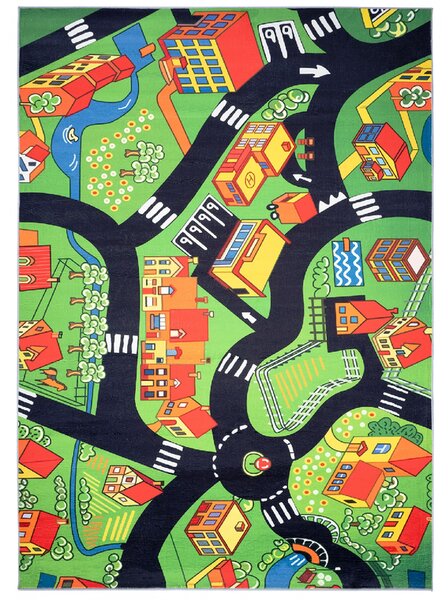 TA Koberec B-525 FLANNEL PRINTED Zelený Obdĺžnikový Rozmer: 80x150 cm