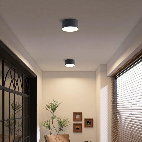 Brilagi - LED kúpeľňové stropné svietidlo FORIS LED/14W/230V priemer 12 cm čierne IP44
