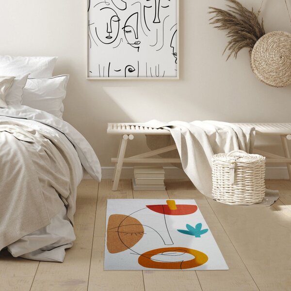 Koberec ARTY COLORS 50x80 cm, biely