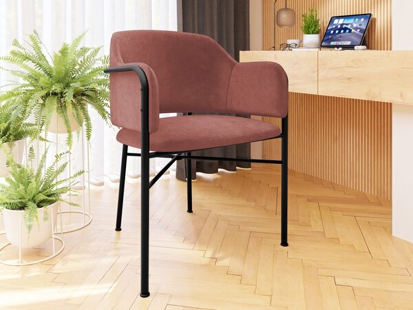 Mirjan24 Čalúnená jedálenská stolička Uzpira, Dostupné poťahy: Magic Velvet 2219, Farby: čierna 5903211334207