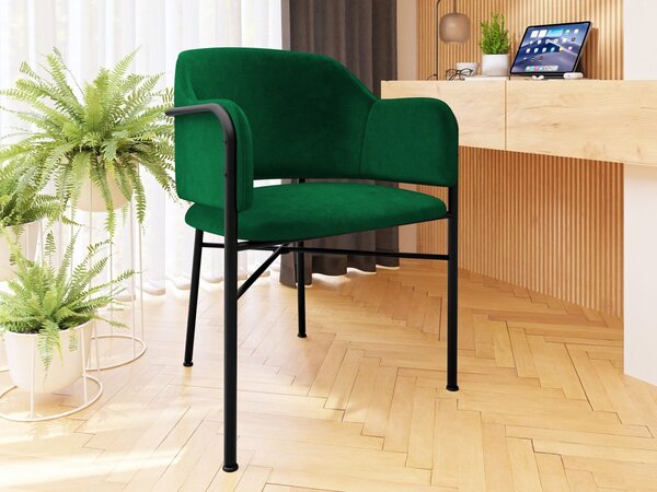 Mirjan24 Čalúnená jedálenská stolička Uzpira, Dostupné poťahy: Magic Velvet 2219, Farby: čierna 5903211334207