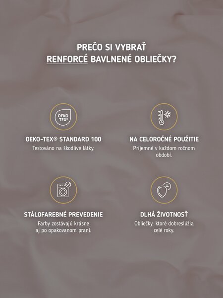 Bavlnené obliečky Renforcé - Jasmine púdrová