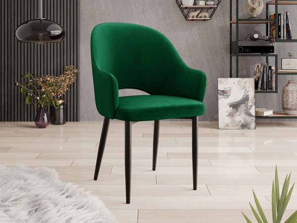 Mirjan24 Čalúnená jedálenská stolička Dazja, Dostupné poťahy: Magic Velvet 2250, Farby: čierna 5903211334399