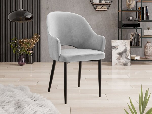 Mirjan24 Čalúnená jedálenská stolička Dazja, Dostupné poťahy: Magic Velvet 2250, Farby: čierna 5903211334399