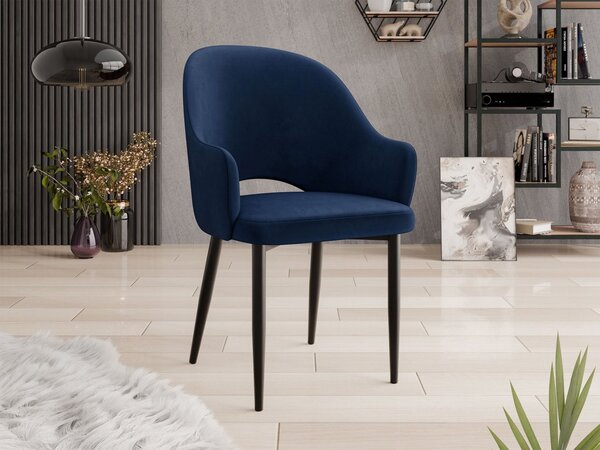 Mirjan24 Čalúnená jedálenská stolička Dazja, Dostupné poťahy: Magic Velvet 2250, Farby: čierna 5903211334399