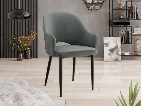 Mirjan24 Čalúnená jedálenská stolička Dazja, Dostupné poťahy: Magic Velvet 2250, Farby: čierna 5903211334399